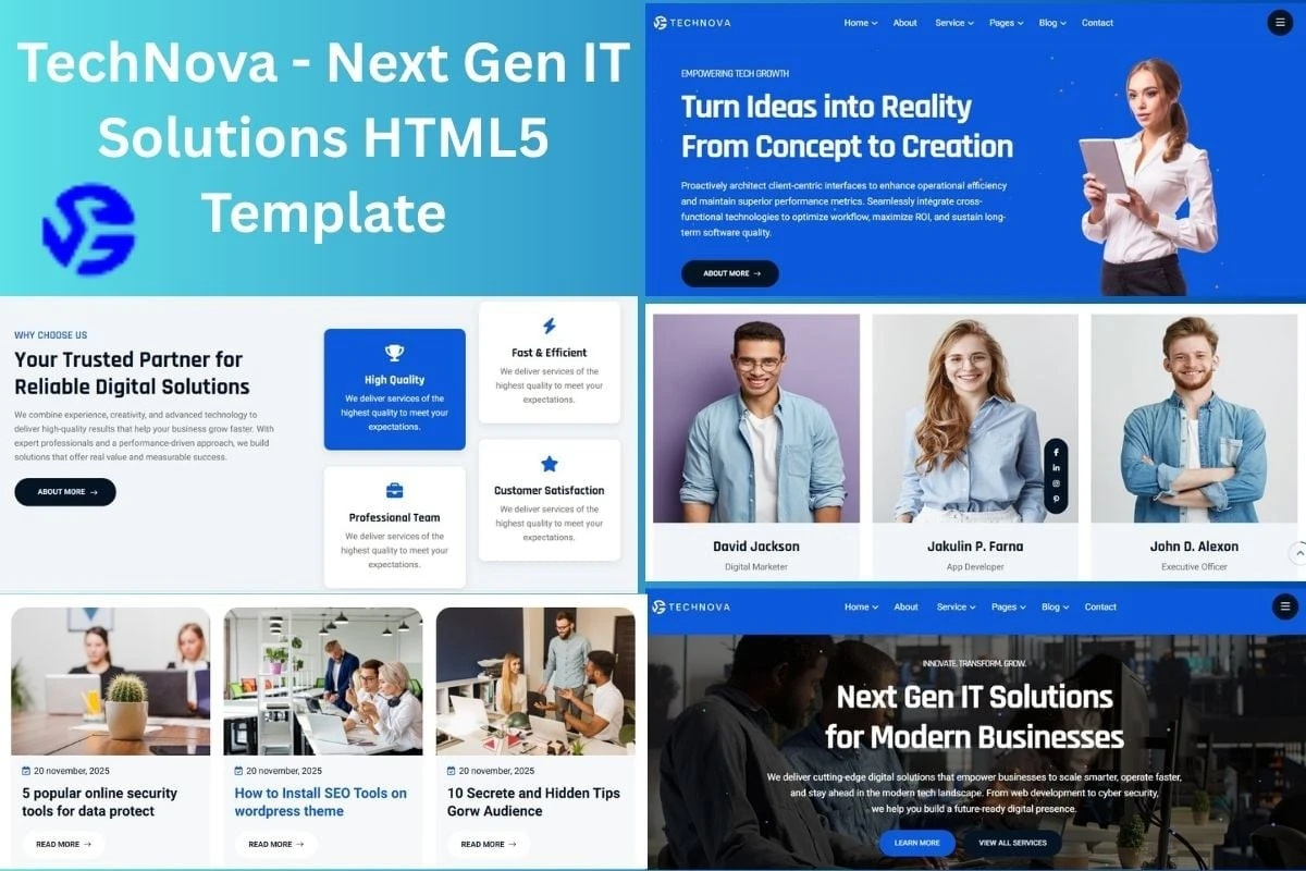 OneSmartSite | Designs » TechNova - Next Gen IT Solutions HTML5 Template
